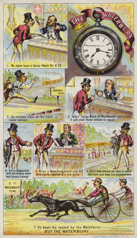 Gentleman achetant une montre - American School