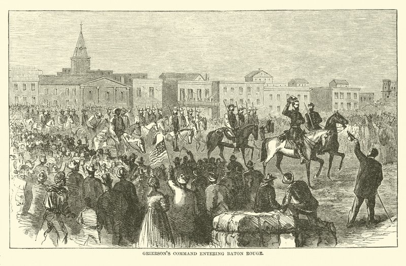 Le commandement de Grierson entrant à Baton Rouge, avril 1863 - American School