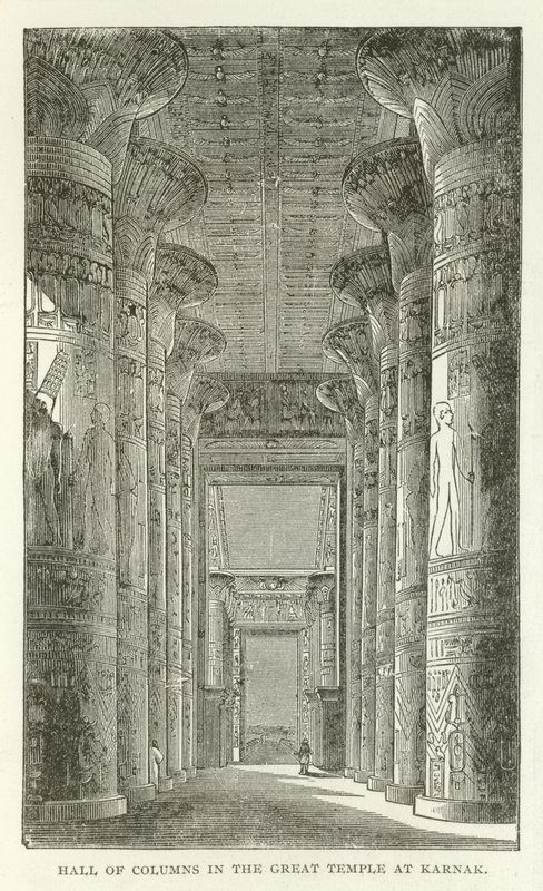 Salle des colonnes dans le Grand Temple de Karnak - American School