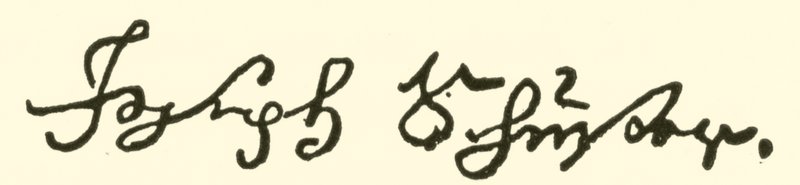 Joseph Schuster, 1748-1812, signature - American School