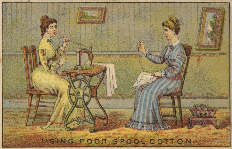 Dames cousant avec du mauvais fil - American School