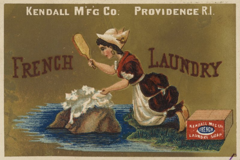 Dame battant le linge - American School