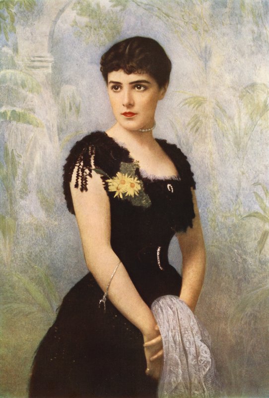 Lady Randolph Spencer-Churchill, née Miss Jennie Jerome de New York, qui a épousé Lord Randolph Spencer-Churchill - American School