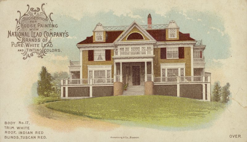 Grande maison individuelle, publicité pour la peinture de maison - American School