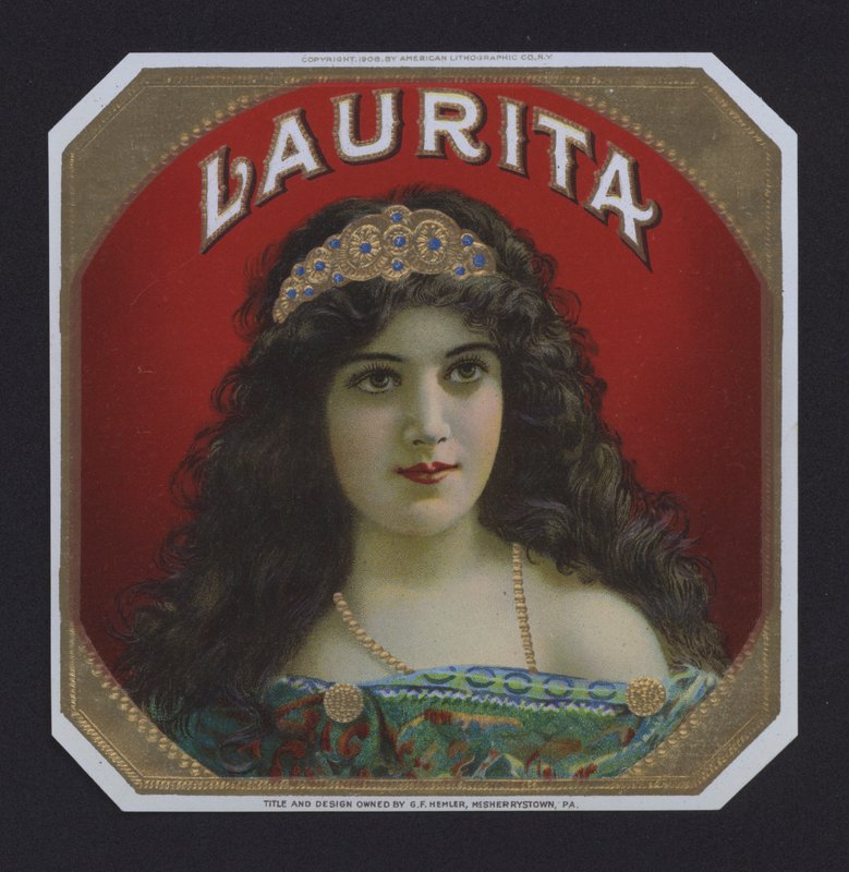 Laurita, étiquette de cigare - American School