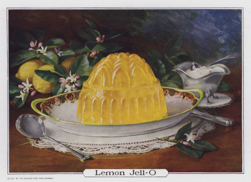 Lemon Jell-O, publicité réalisée pour la Genesee Pure Food Company, Le Roy, New York, États-Unis (lithographie couleur). - American School