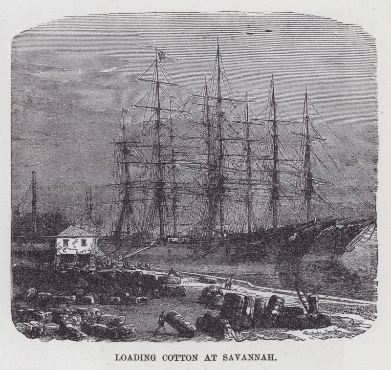 Chargement de coton à Savannah - American School