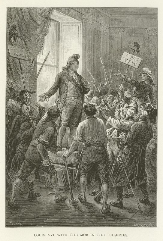 Louis XVI avec la foule aux Tuileries - American School