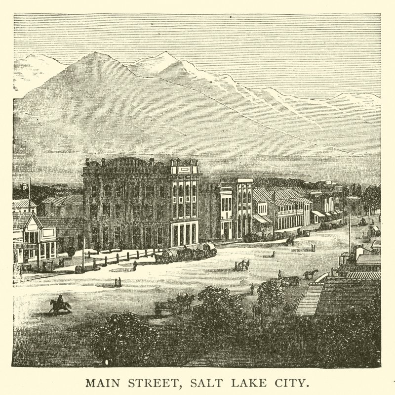Main Street, Salt Lake City (gravure) - American School