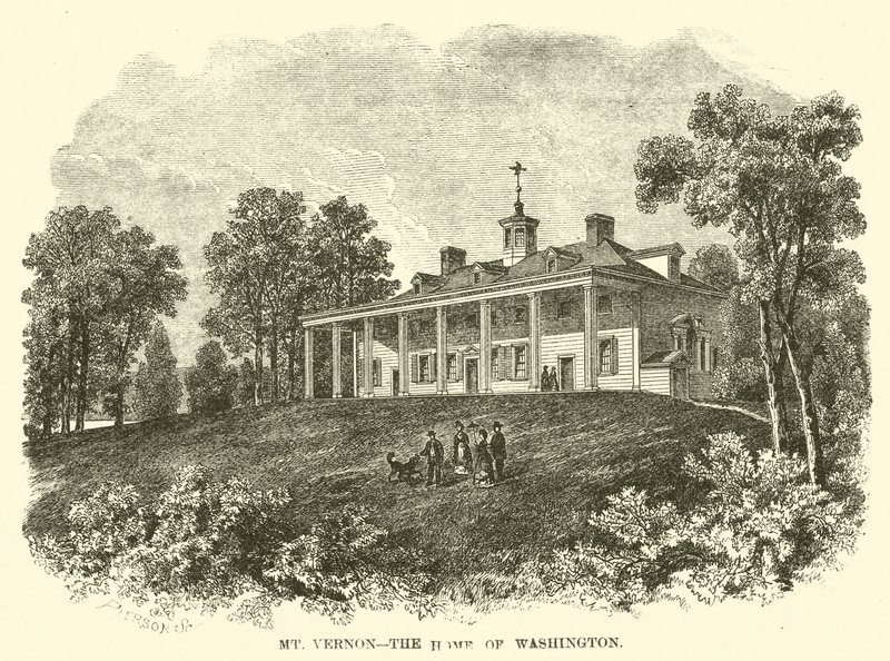 Mount Vernon, la demeure de Washington (gravure) - American School
