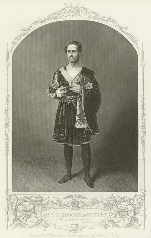 M. G V Brooke comme Hamlet, Acte III, scène II - American School