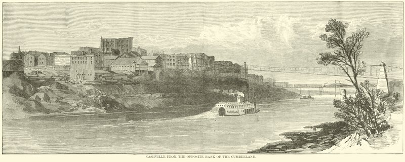 Nashville depuis la rive opposée du Cumberland, décembre 1864 - American School