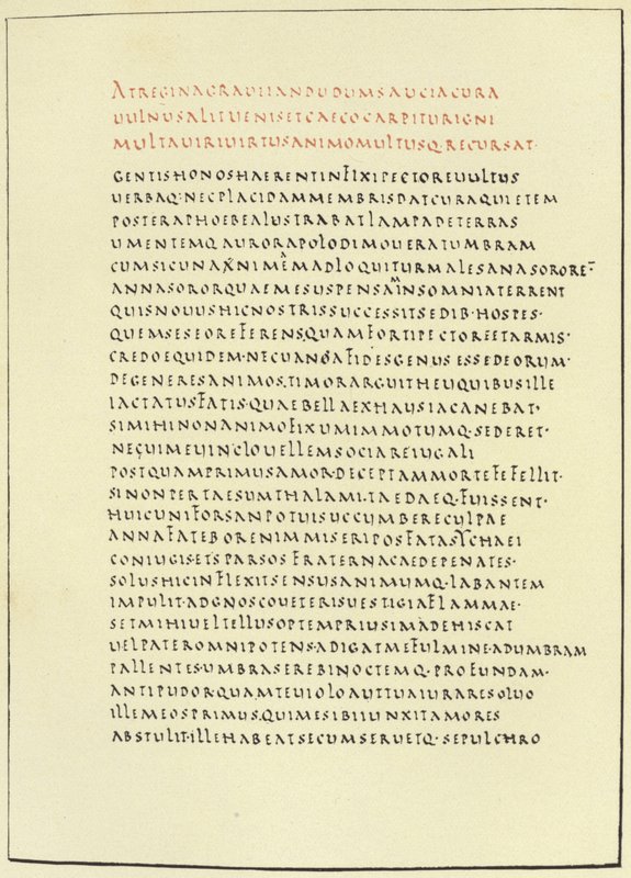 Page du Virgile de Florence - American School