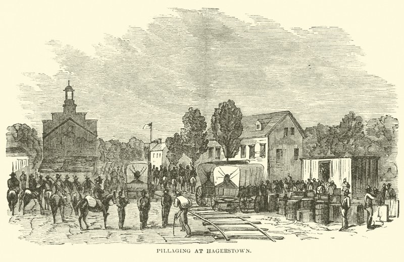 Pillage à Hagerstown, juillet 1864 - American School