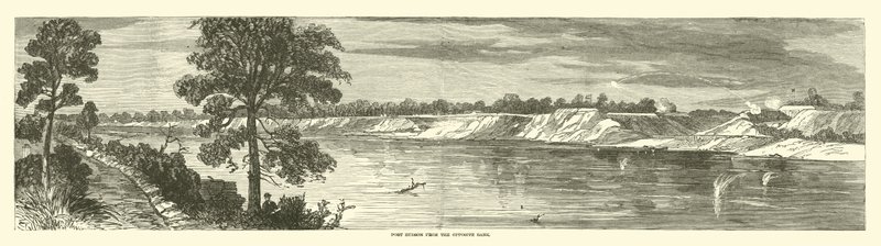Port Hudson depuis la rive opposée, mai 1863 - American School