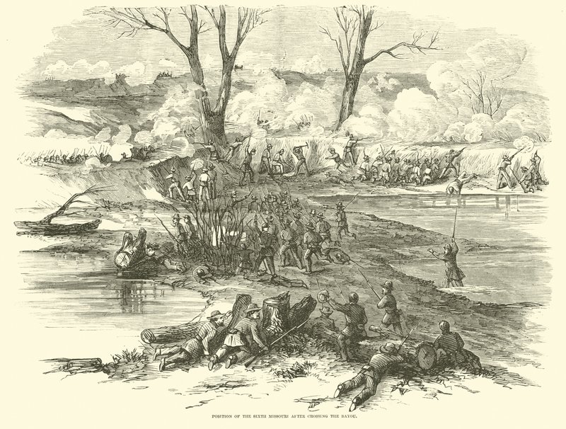Position du Sixième Missouri après avoir traversé le Bayou, décembre 1862 - American School