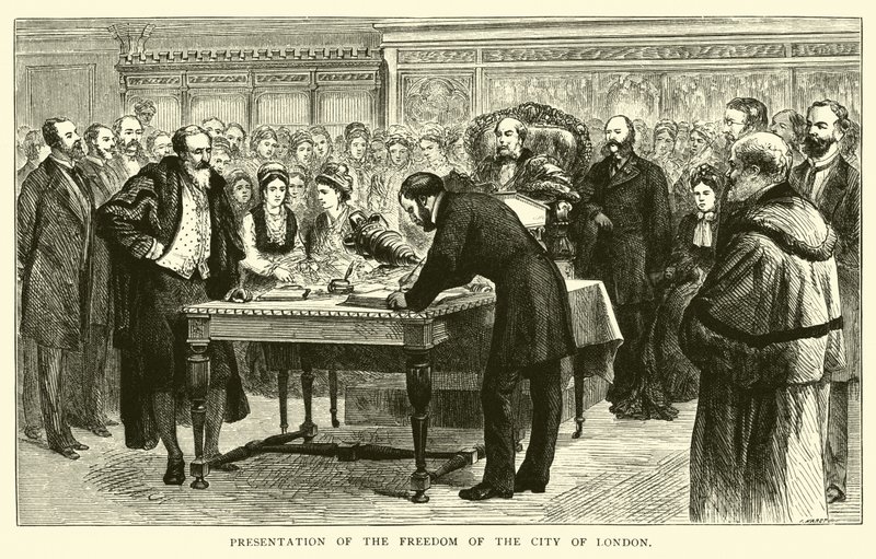 Présentation de la liberté de la ville de Londres - American School
