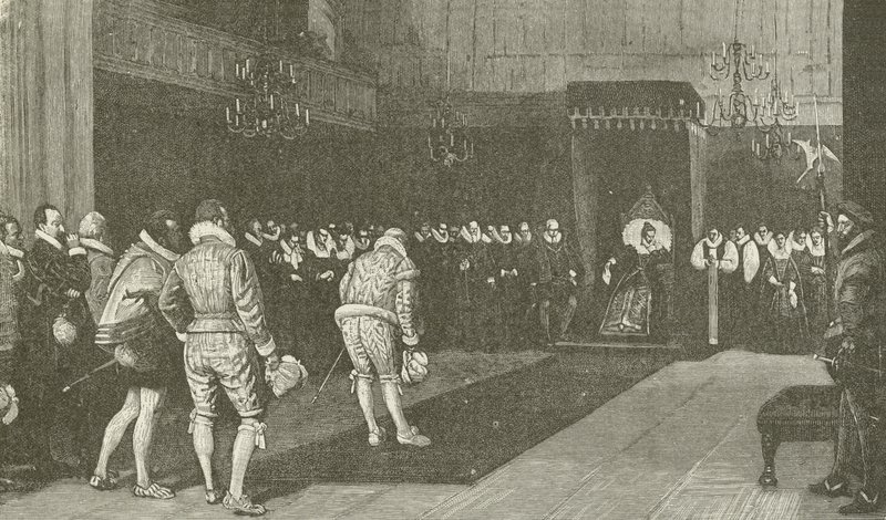 La Reine Élisabeth recevant les Ambassadeurs Français après le Massacre de la Saint-Barthélemy - American School