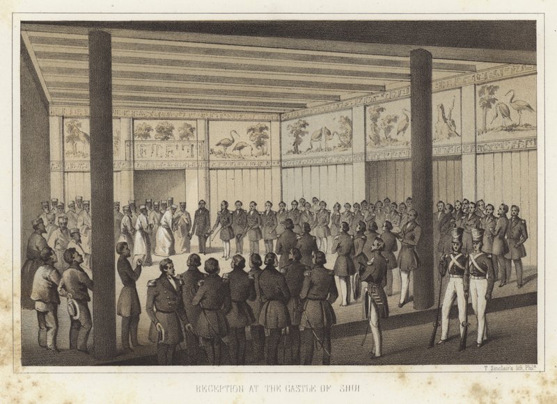 Réception au château de Shui, îles Ryukyu - American School