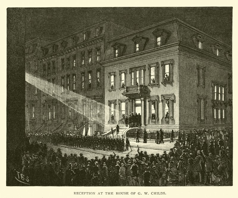 Réception à la maison de G W Childs - American School