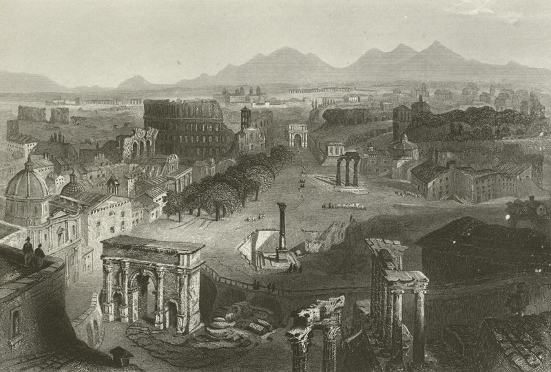 Ruines de la Rome antique - American School