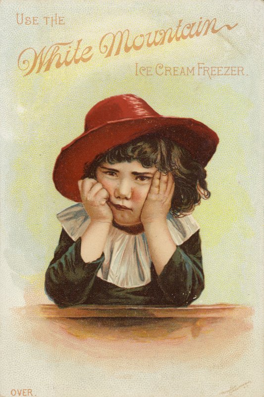 Fille triste avec le visage dans les mains - American School