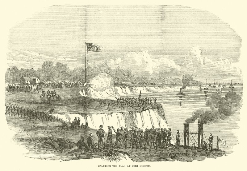 Saluer le drapeau à Port Hudson, juillet 1863 - American School