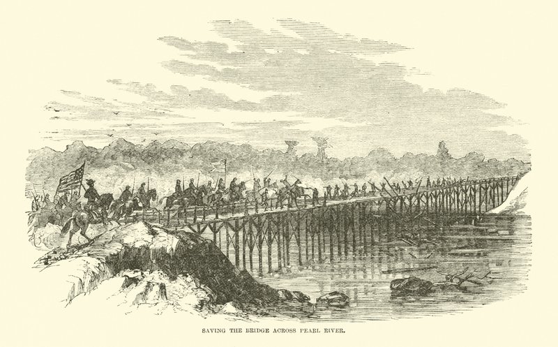 Sauver le pont sur la rivière Pearl, avril 1863 - American School