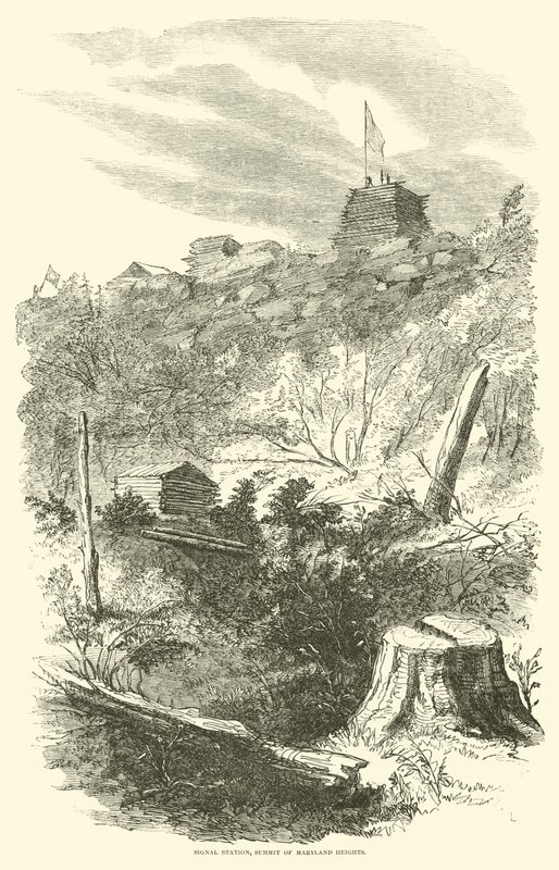 Station de signalisation, sommet de Maryland Heights, septembre 1862 - American School