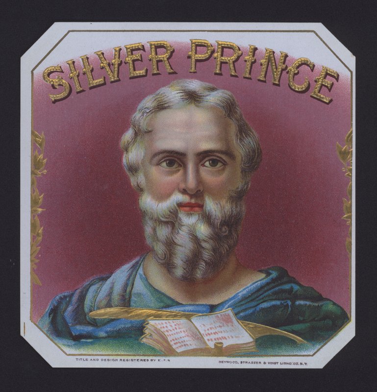 Silver Prince, étiquette de cigare - American School