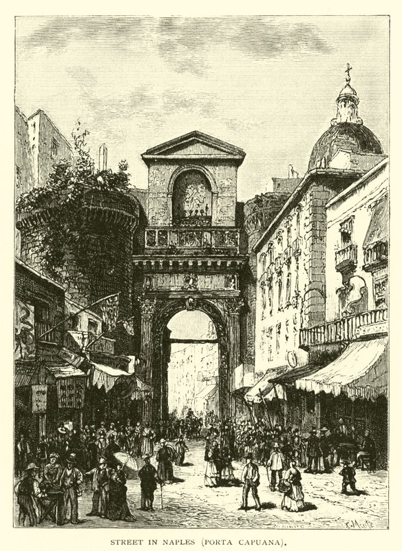 Rue à Naples, Porta Capuana - American School
