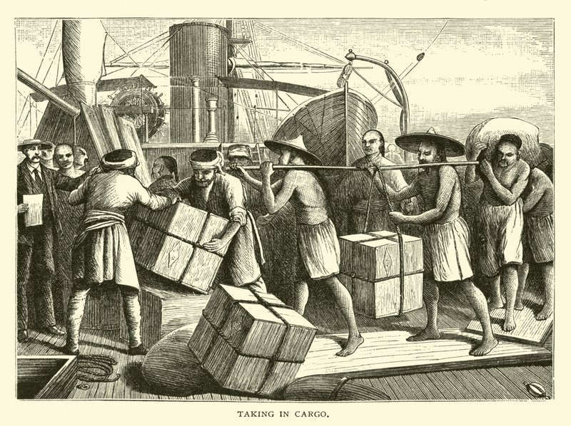 Chargement de la cargaison - American School