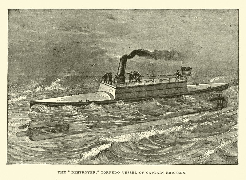 Le destructeur, navire torpilleur du capitaine Ericsson - American School