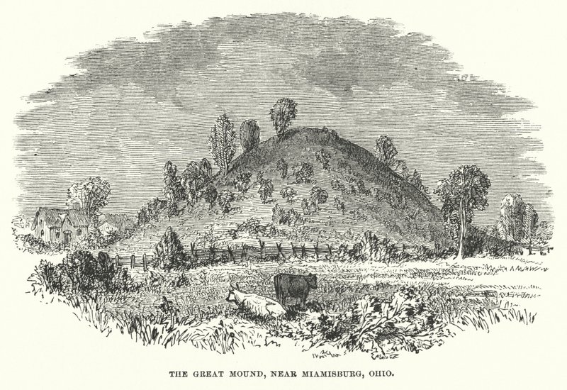 Le Grand Tertre, près de Miamisburg, Ohio (gravure) - American School