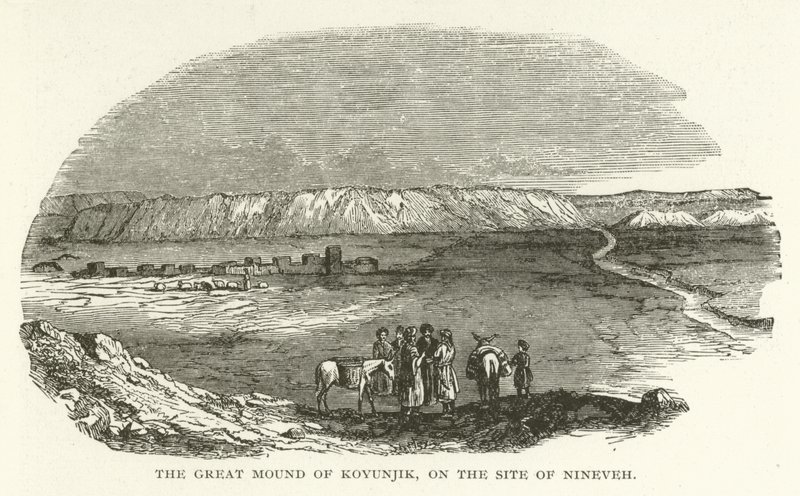 Le grand tumulus de Koyunjik, sur le site de Ninive - American School