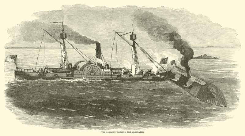 Le Sassacus éperonnant l