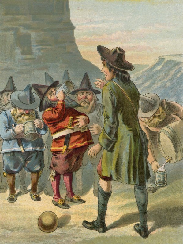 Le fût est percé et la liqueur coule - American School
