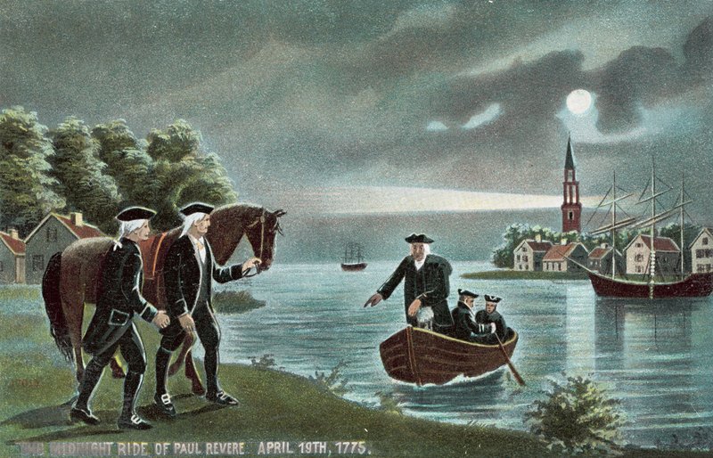 La chevauchée de minuit de Paul Revere - American School