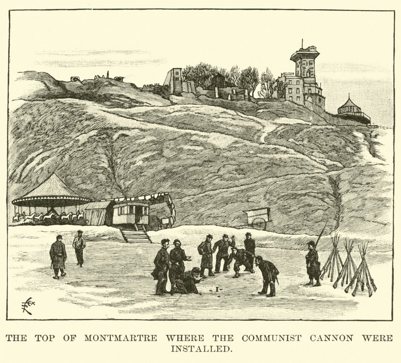 Le sommet de Montmartre où les canons communistes étaient installés - American School
