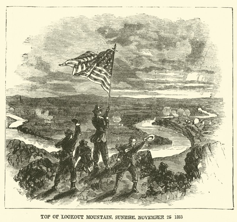 Sommet de Lookout Mountain, lever du soleil, 25 novembre 1863 - American School