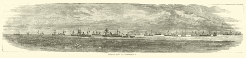 Flotte de transport au large de Federal Point, décembre 1864 - American School