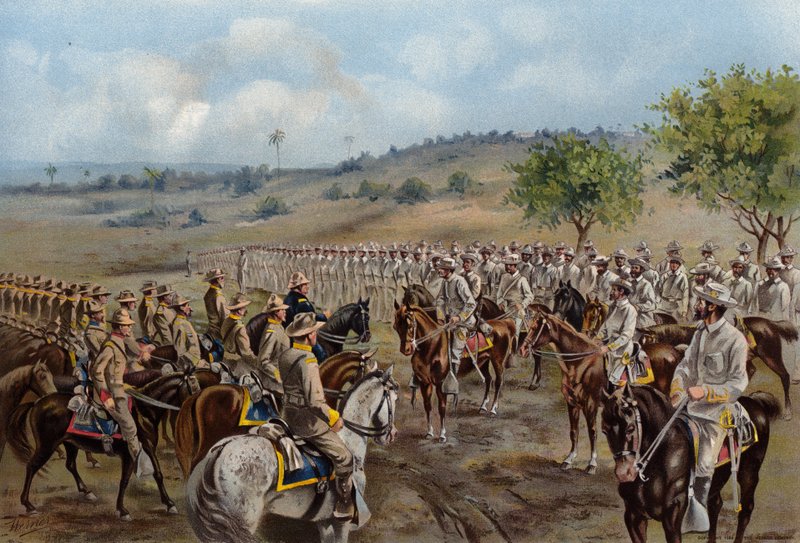 Armée américaine, reddition du général Toral de Santiago au général Shafter - American School