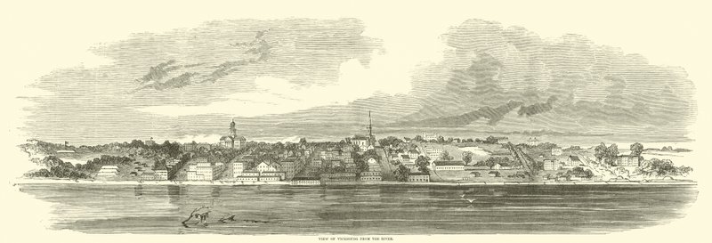 Vue de Vicksburg depuis le fleuve, juin 1862 - American School