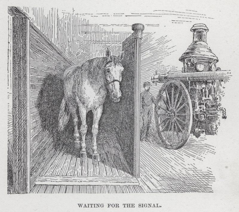 En attendant le signal (lithographie) - American School