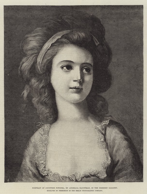 Portrait de la Comtesse Potocka, dans la galerie de Dresde - Angelica Kauffmann