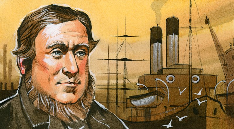 David Davies, qui a planifié les docks de Barry - Angus McBride