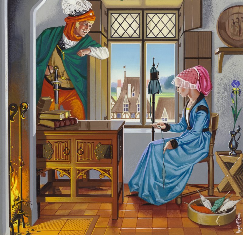 Maison allemande de la fin du XVe siècle (gouache sur papier) - Angus McBride