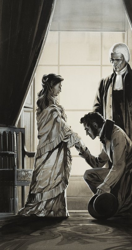 Comment la nouvelle est tombée : "Le roi est mort" (gouache sur papier) - Angus McBride