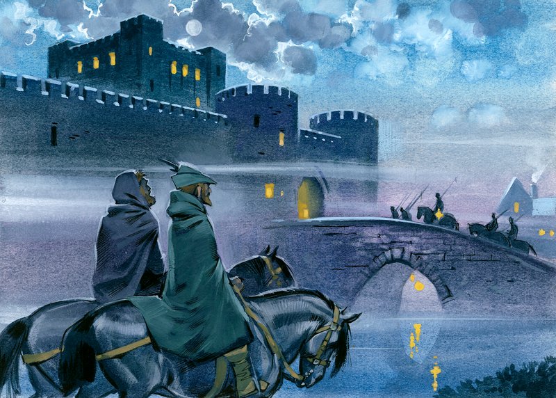 Robin des Bois devant le château de Nottingham - Angus McBride