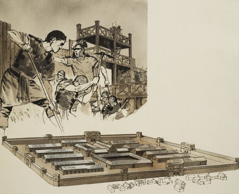 Camp romain (gouache sur papier) - Angus McBride